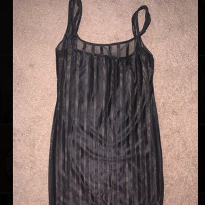 Black Mesh Tank Dress